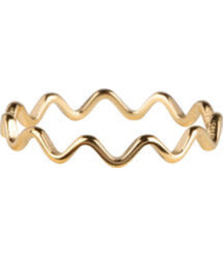 Charmin's Charmin's - Stapel Ring Wave - Gold Plated 779