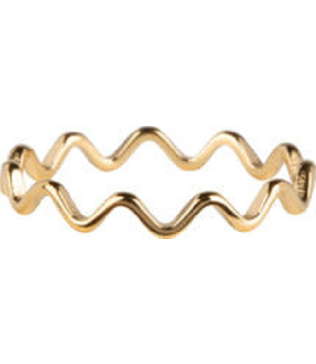Charmin's - Stapel Ring Wave - Gold Plated 779