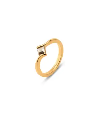 Melano Melano - Friends Evy Ring Gold - Smoked Topaz