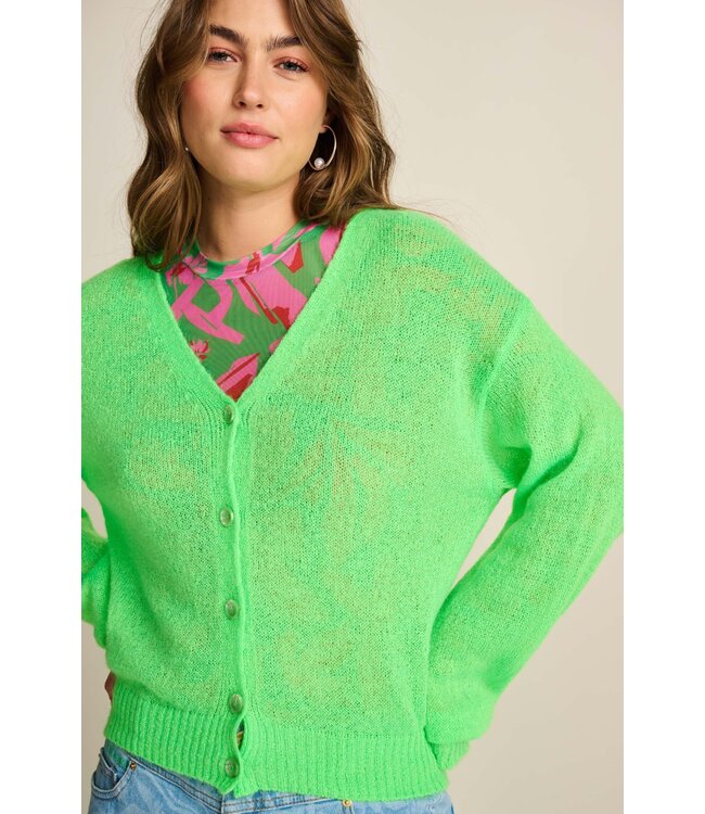 POM Amsterdam - Cardigan - Neon Green