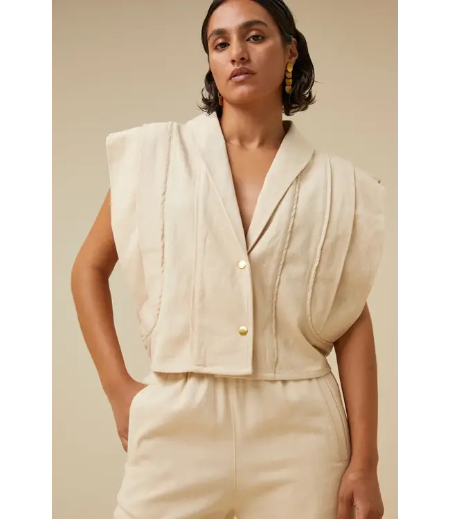 By Bar - Jane Sleeveless Jacket - Grain