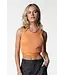 Colourful Rebel Colourful Rebel - Danica Branded Cropped Rib Tanktop - Tangerine