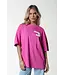 Colourful Rebel - Logo Wave Oversized Tee - Fuchsia