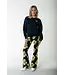 Colourful Rebel - Big Flower Mesh Extra Flare Pants -Bright Yellow