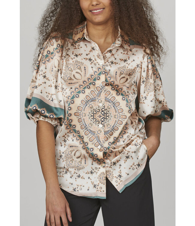 Sisters Point - Ella Shirt - Green Paisley