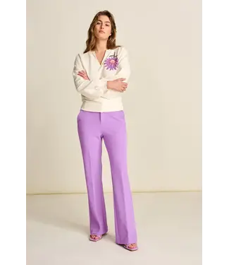 Pom Amsterdam POM Amsterdam - Flare Pants - Pique Purple