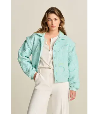 Pom Amsterdam POM Amsterdam - Quilted Jacket - Aqua Blue