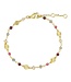 Pure By Nat Pure By Nat - Bracelet Multi Natural Stones - Goldplated 40646