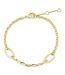 Pure By Nat Pure By Nat - Link Bracelet with Pendant - Goldplated 40640