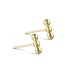 Pure By Nat - Stud Earring - Goldplated 45813