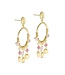 Pure By Nat Pure By Nat - Earrings - Goldplated Rose 45778