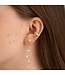 Pure By Nat - Chain Earrings - Goldplated Pearls 45781