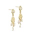 Pure By Nat - Earring with Pendants - Goldplated 45769