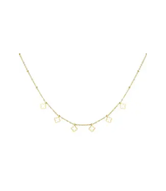Blossom Essentials - Necklace 6 Leaf Clovers - Gold 0216885
