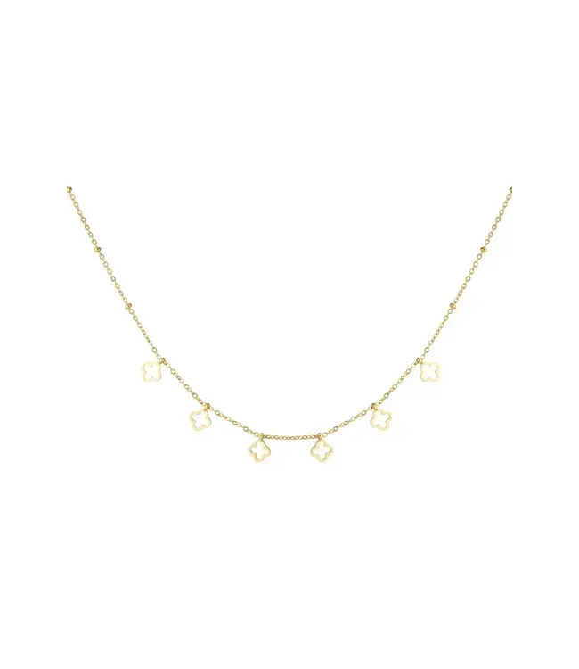 Blossom Essentials - Necklace 6 Leaf Clovers - Gold 0216885