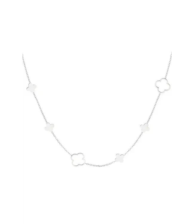 Blossom Essentials - Necklace Different Clovers - Silver 0216891