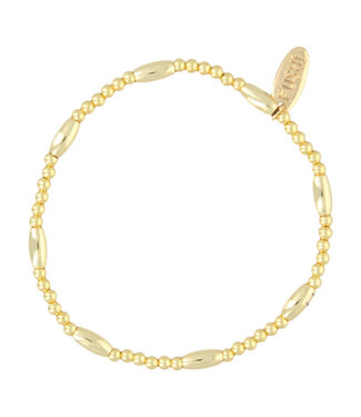 Fushi Fushi - Bracelet Beads and Oval Beads - Gold  /14 Krt 6836