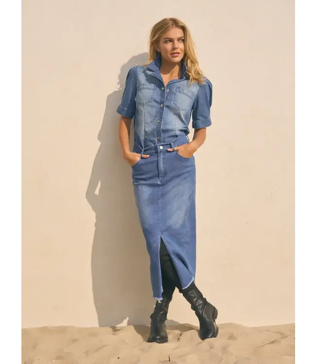 NÜ Denmark - Taia Skirt - Denim Blue