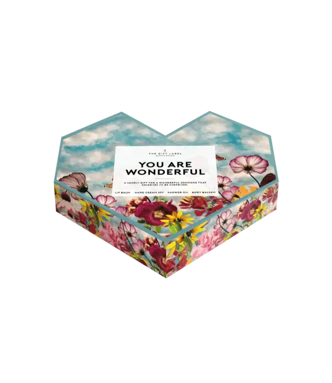 The Gift Label - Heart Shaped Gift Box - You Are Wonderful