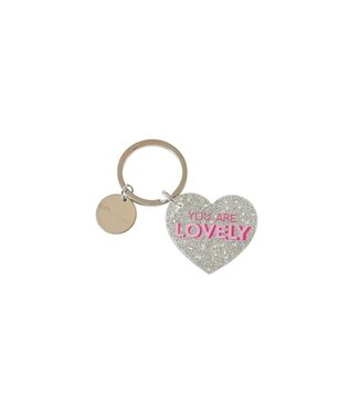 Gift Company Giftcompany - Key Club Keyring - You Are So Lovely - Silver/Pink