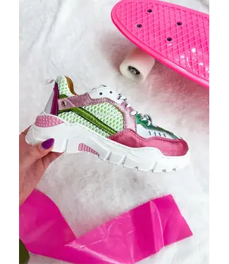 DWRS DWRS - Pluto Sneakers - White / Pink / Green