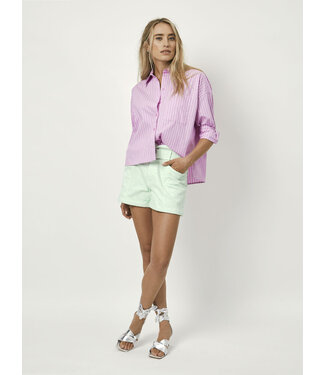 Dante 6 Dante 6 - Whitley Cropped Stripe Shirt - Bubblegum