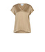 Dante 6 - Luiza Satin V-Neck Top - Dry Sand