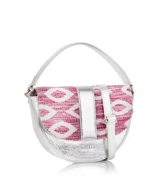 DWRS DWRS - Montreal Metallic Bag - Silver / Pink