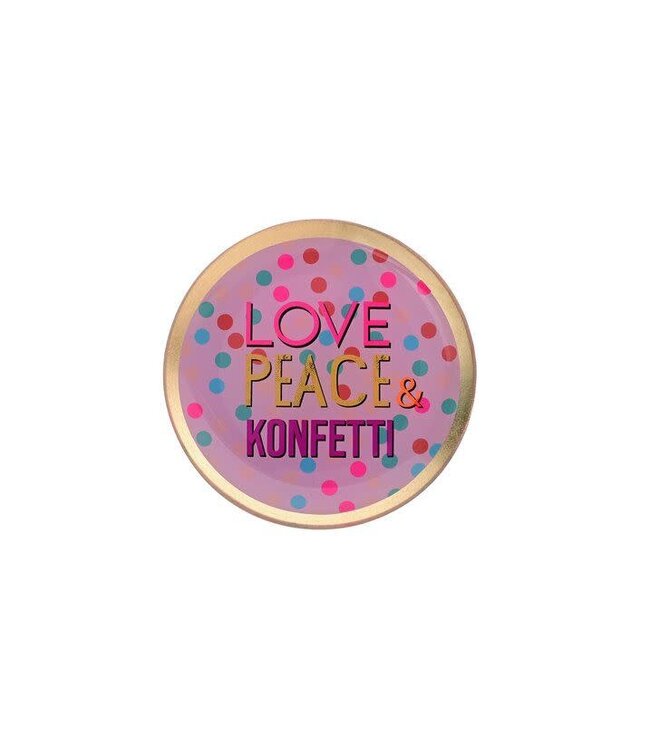 Gift Company - Love Plates - Love, Peace & Konfetti