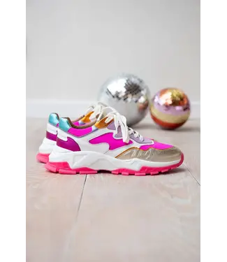 DWRS DWRS - Chester Sneaker - White / Neon Pink