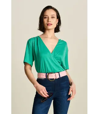 Pom Amsterdam POM Amsterdam - Wrap Top - Lush Green