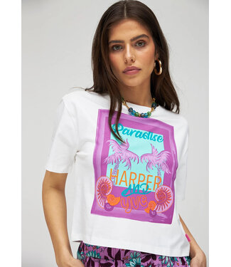 Harper & Yve Harper & Yve - Cropped Paradise T-Shirt - Cream White