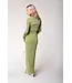 Colourful Rebel - Nowie Back Slit Maxi Skirt - Dark Lime Green