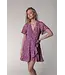 Colourful Rebel - Telsi Floral Short Sleeve Wrap Dress - Medium Pink