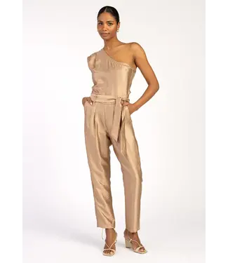 Aaiko Aaiko - Livea Satin Jumpsuit - Warm Beige