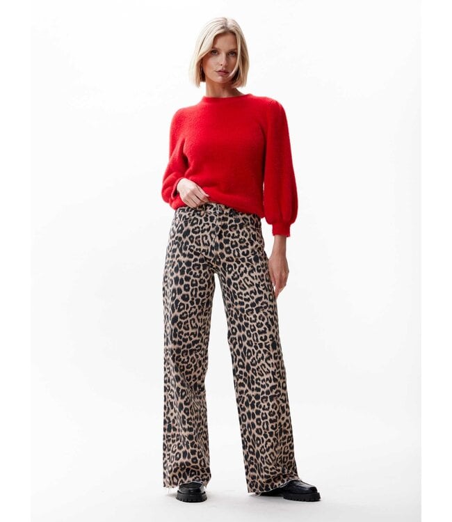 Catwalk Junkie - Loose Fit Leopard Jeans - Grey Mom