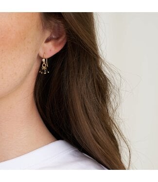 Pure By Nat Pure by Nat - Lina Hook Earring with gemstone Pendant