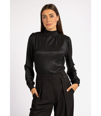 Aaiko Tory Metallic Top Black Blossom Fashion Lifestyle