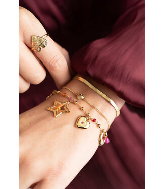 My Jewellery My Jewellery -  Starry bedel armband met ster en kralen