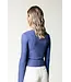 Colourful Rebel -  Winona Structure Wrap Top - Rain Washed Blue