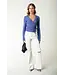 Colourful Rebel Colourful Rebel -  Winona Structure Wrap Top - Rain Washed Blue
