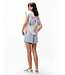 Catwalk Junkie - Folded Shoulder Printed Singlet - Ultra Marine