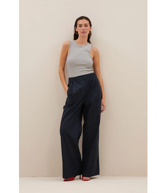 By Bar By Bar - Loop Stripe Singlet - Midnight Thin Stripe