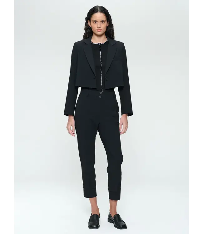 Jane Lushka - Estele Structure Technical Jersey Blazer - Black