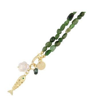 Fushi Fushi - Ketting Halfedelsteen - Jade Tumble