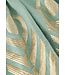 Greek Archaic Kori - Short Dress Feather - Sea Green / Gold