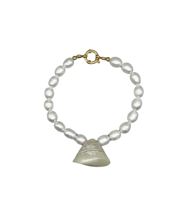 Bonnie Studios - Boris Shell Bracelet - White