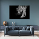 Wandelende tijger in zwart-wit | 150 x 100 cm Wandelende tijger in zwart-wit | 150 x 100 cm
