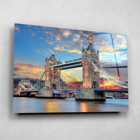hebben zich vergist Hoorzitting Visa De Tower Bridge in Londen • 120 x 80 cm • Glazenschilderijen.nl