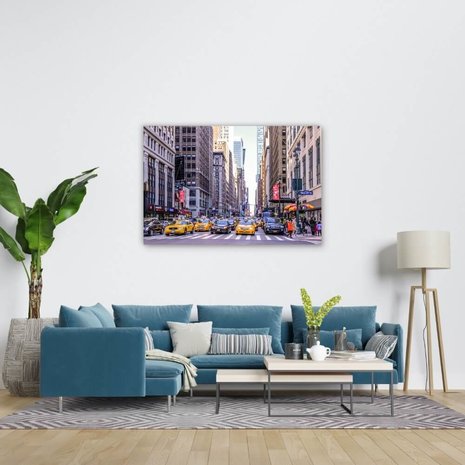 Schilderij Bruisende stad New York | 120 x 80 cm glasschilderij Schilderij Bruisende stad New York | 120 x 80 cm glasschilderij